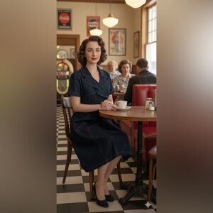 Liz Clairborne Denim Belted Dress sz 12